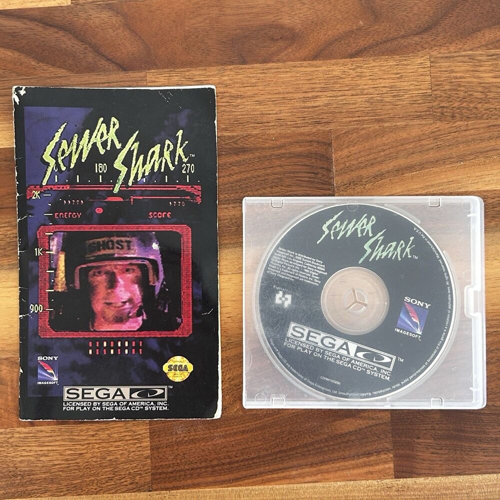 Sewer Shark Sega CD - W/ Manual & Sealed Jewel Case - Authentic